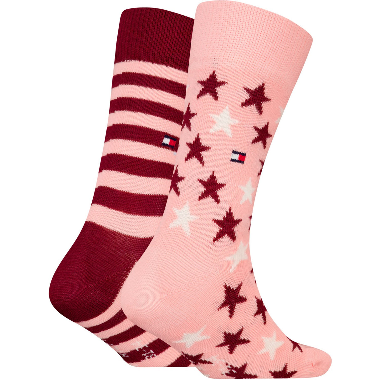 Tommy Hilfiger Soft Pink/Rouge Kids Strumpor 2-Pack Stars och Stripes