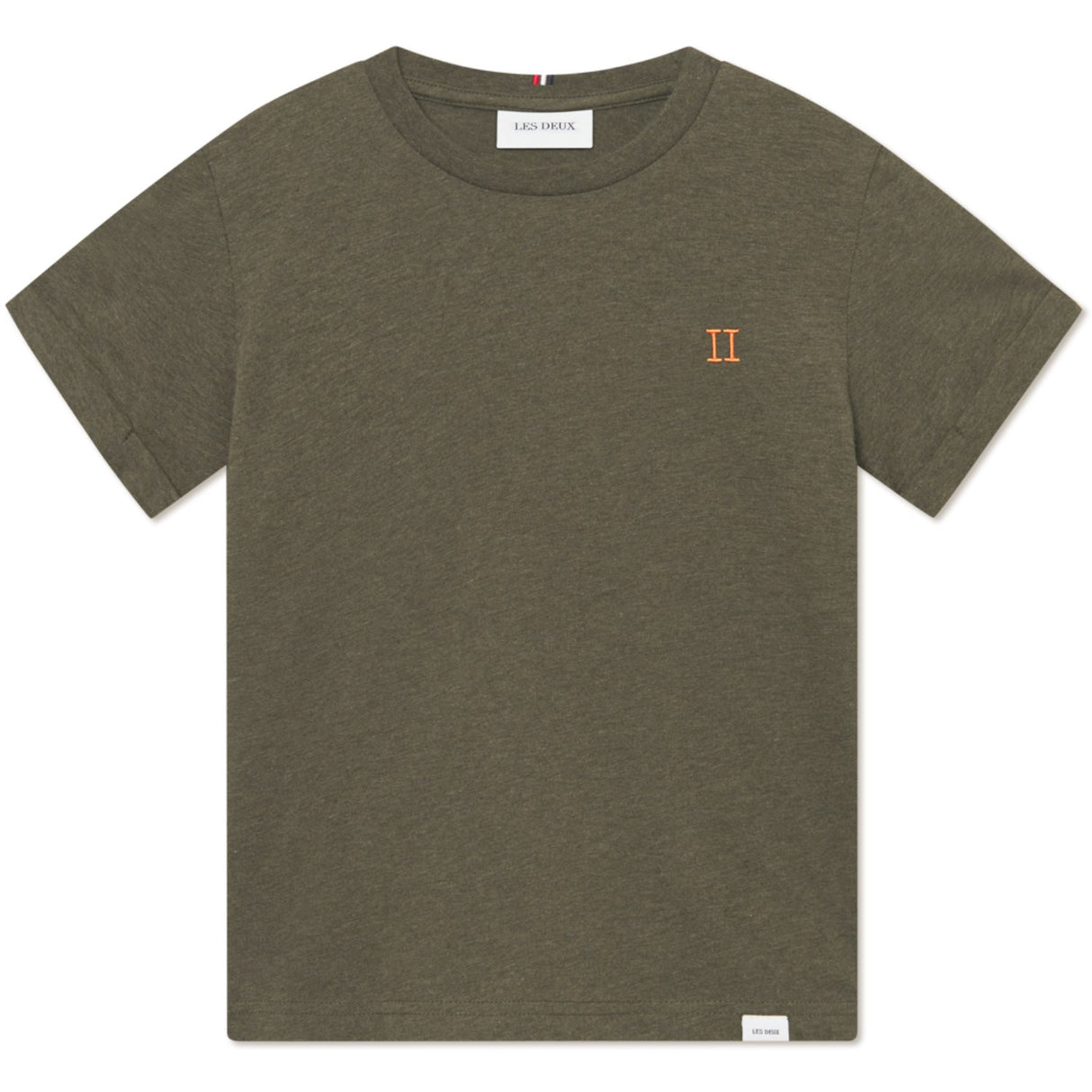 Les Deux Kids Forest Green/Orange Nørregaard T-Shirt Seasonal