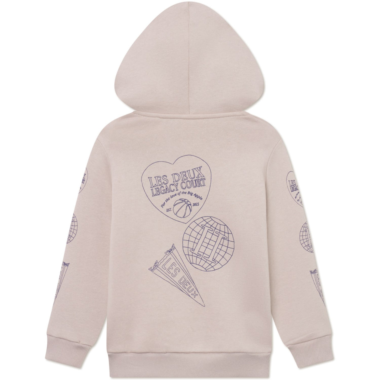 Les Deux Kids Light Sand Atlas Dragkedja Hoodies