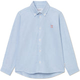 Les Deux Kids Light Blue Konrad Contrast Oxford Skjorta