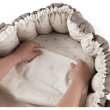 Sebra Moonlight Beige vått lakan för babynest