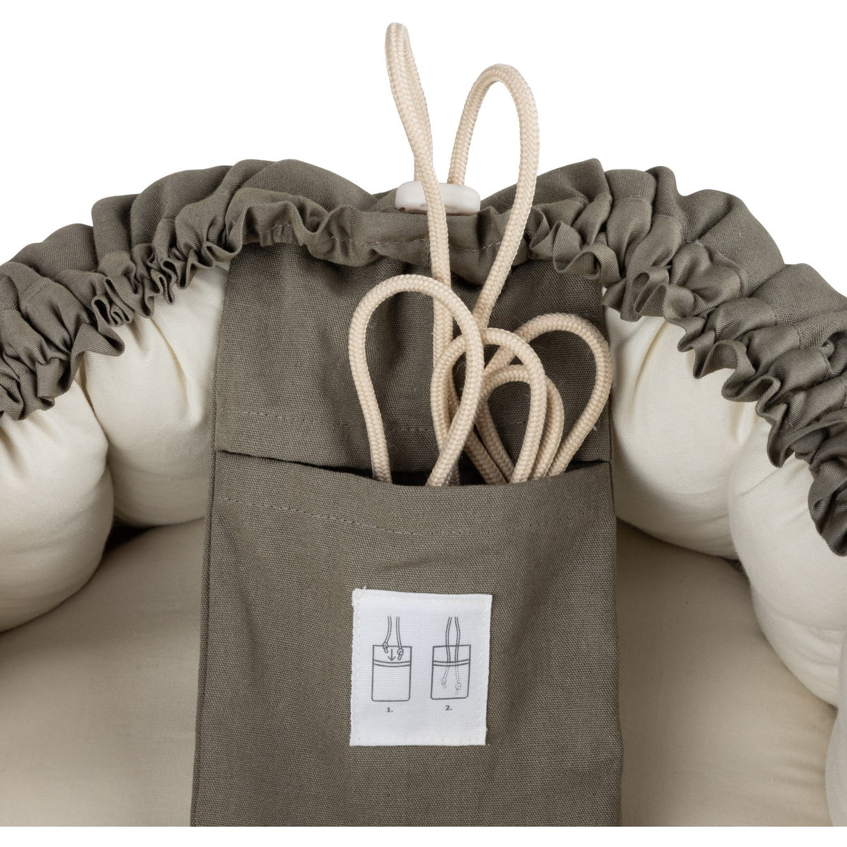 Sebra Dark Olive 3-I-1 Babynest