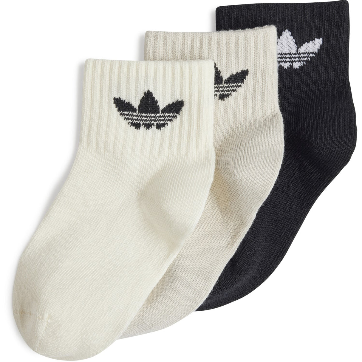 adidas Originals Black/Cream White/Alumina Kids Ankle Strumpo