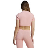 adidas Originals Semi Pink Spark Rib Crop Tee