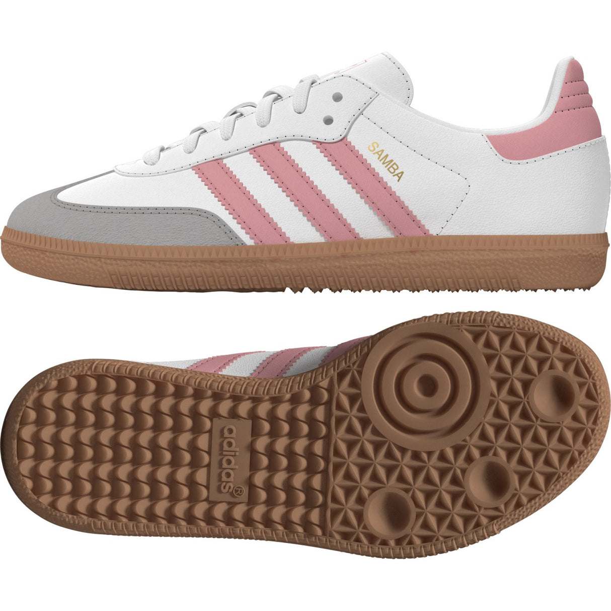 adidas Originals Ftwr White/Semi Pink Spark/Gum 3 Samba Og C Sneakers