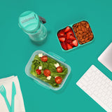 Sistema Minty Teal Rectangle Stax To Go Lunchlåda 1L
