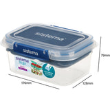 Sistema Ocean Blue Rectangle Stax To Go Lunchlåda 1L