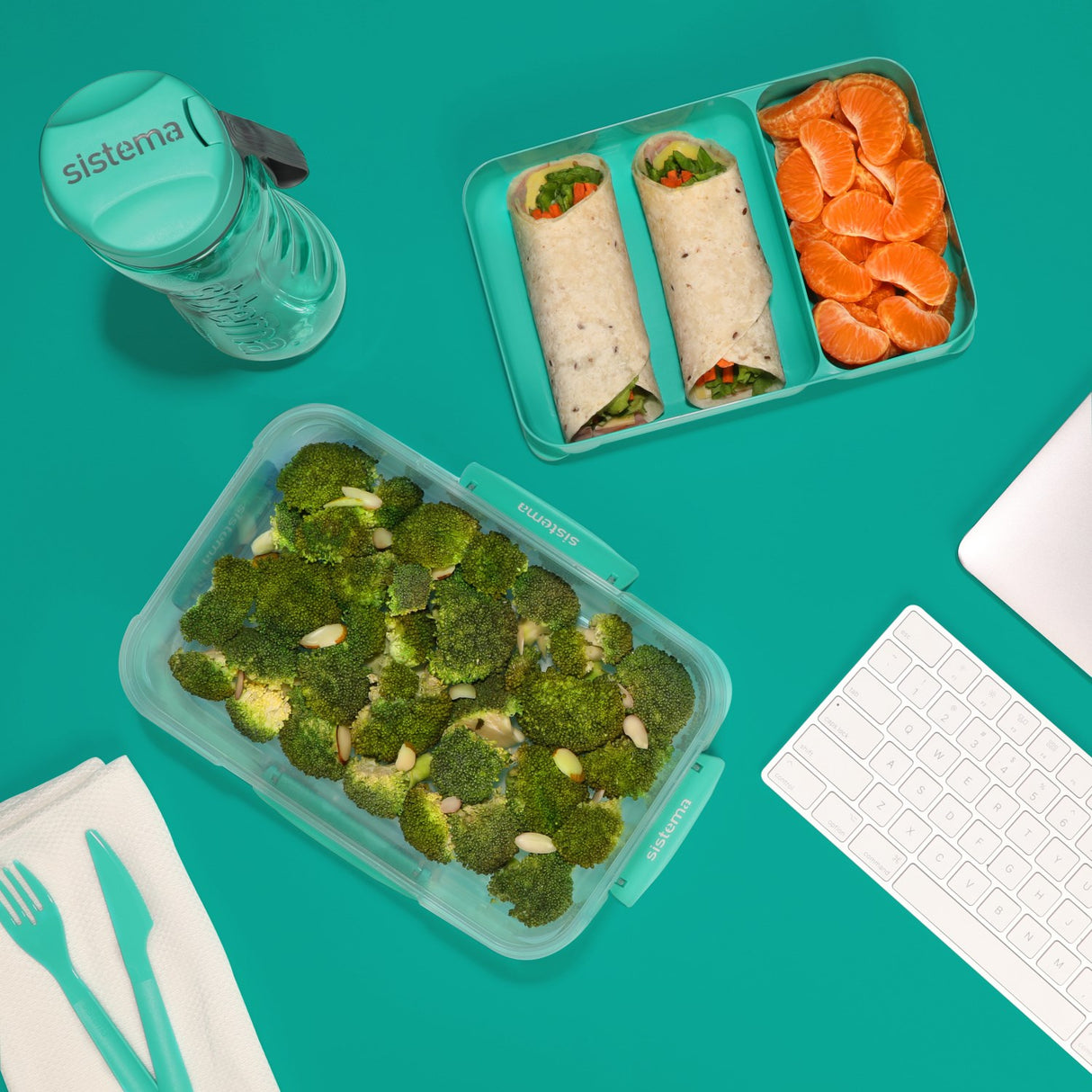 Sistema Minty Teal Rectangle Stax To Go Lunchlåda 2,2L