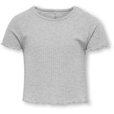 kids ONLY Ljus Grey Melange Nella O-Neck Topp Noos