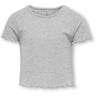 kids ONLY Ljus Grey Melange Nella O-Neck Topp Noos