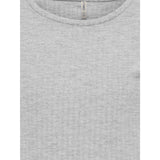 kids ONLY Ljus Grey Melange Nella O-Neck Topp Noos