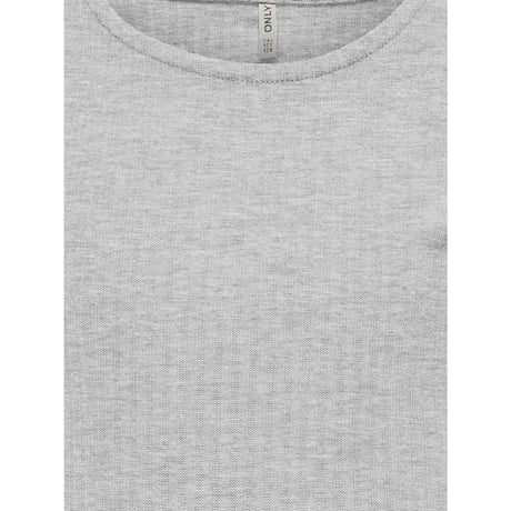 kids ONLY Ljus Grey Melange Nella O-Neck Topp Noos