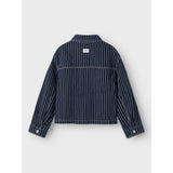 Name It Navy Blazer Zoe Twill Oversize Stripe Skjorta