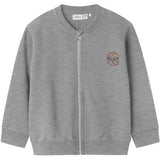 Name It Ljus Grey Melange Bertillo Regular Sweat Cardigan