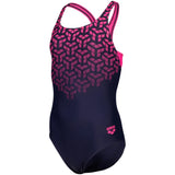 Arena Navy-Shocking Pink Kikko V Baddräkt Swim Pro Back