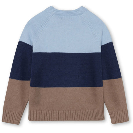 Fliink Blue / Sandshell Stripe Alon Balloon Pullover