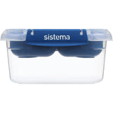 Sistema Ocean Blue Square Stax To Go Lunchlåda 1.15L