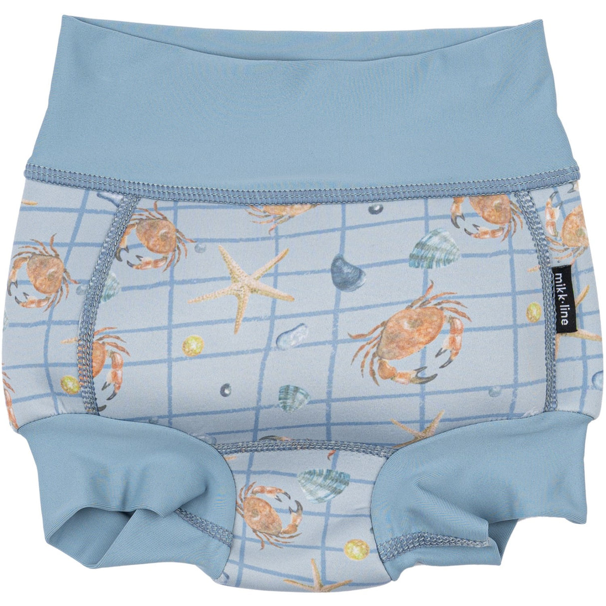 Mikk-Line Faded Denim AOP Baby Badbyxor Återvunna