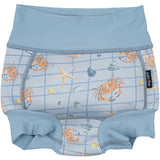 Mikk-Line Faded Denim AOP Baby Badbyxor Återvunna