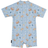 Mikk-Line Faded Denim AOP UV Baddräkt Återvunnen