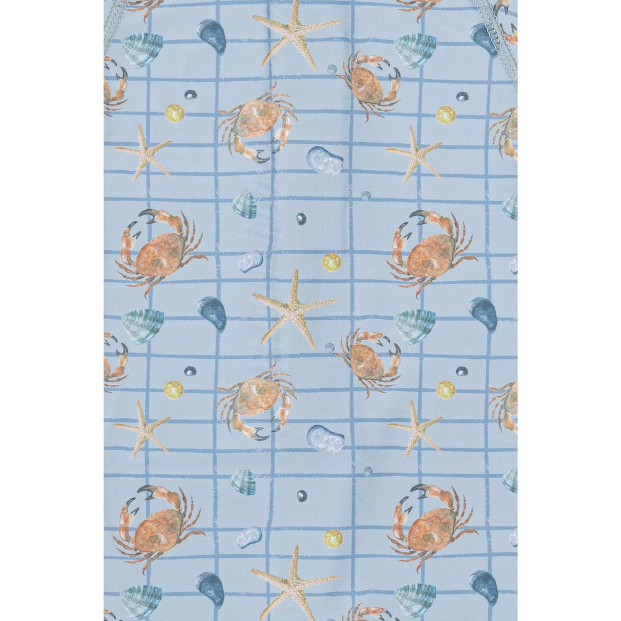 Mikk-Line Faded Denim AOP UV Baddräkt Återvunnen