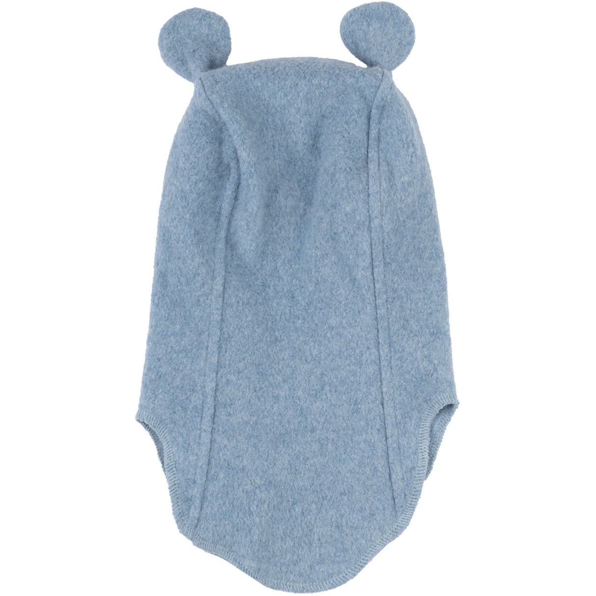 Mikk-Line Faded Denim Melange Bomull Fleece Fullface Med Ører