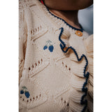 Fliink Sandshell Mela Ruffle Cardigan