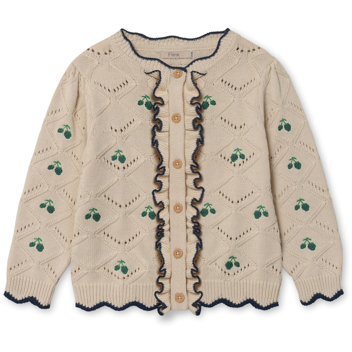 Fliink Sandshell Mela Ruffle Cardigan