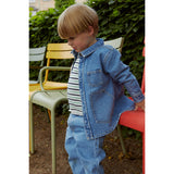 COPENHAGEN COLORS Lt Blue Indigo Washed Organic Jeans Jacka