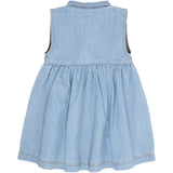 COPENHAGEN COLORS Super Lt Blue Indigo Washed Organic Denim Klänning m. Krage