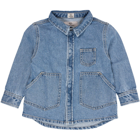 COPENHAGEN COLORS Lt Blue Indigo Washed Organic Jeans Jacka