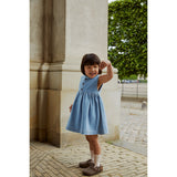 COPENHAGEN COLORS Super Lt Blue Indigo Washed Organic Denim Klänning m. Krage