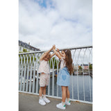 COPENHAGEN COLORS Super Lt Blue Indigo Washed Organic Denim Spencer Klänning W Heart