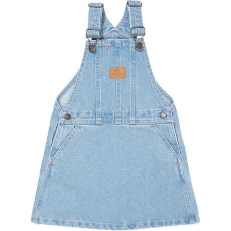 COPENHAGEN COLORS Super Lt Blue Indigo Washed Organic Denim Spencer Klänning W Heart