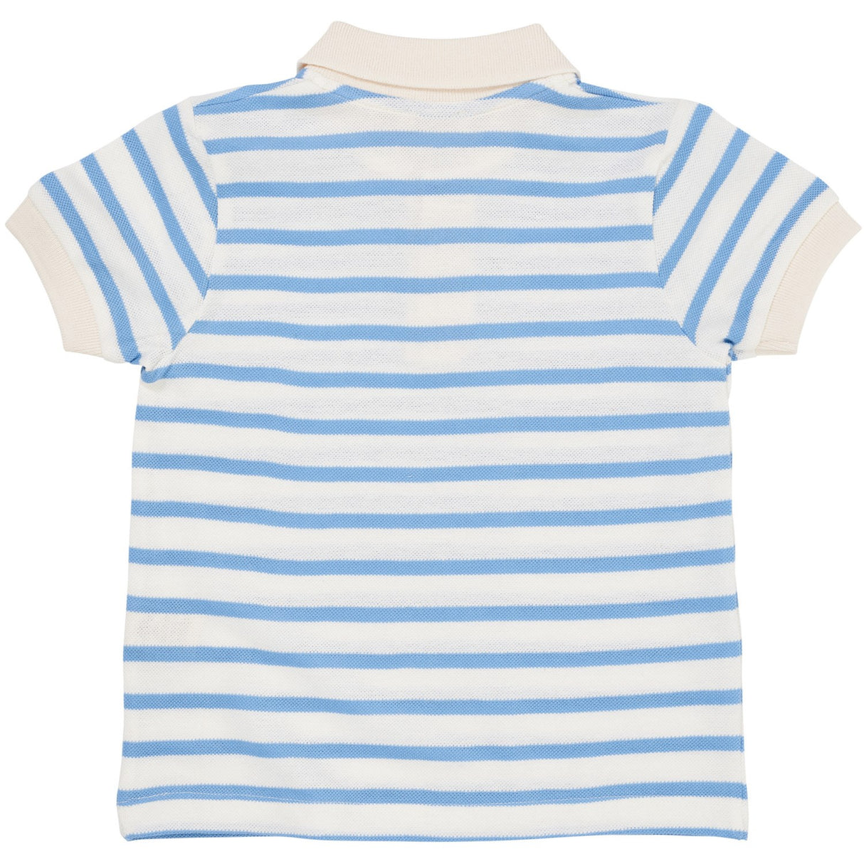 COPENHAGEN COLORS Sky Blue Stripe Pique Stripe Pique Piker Shirt