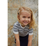 COPENHAGEN COLORS Navy/Cream Comb. Stickad Tennis Kjol