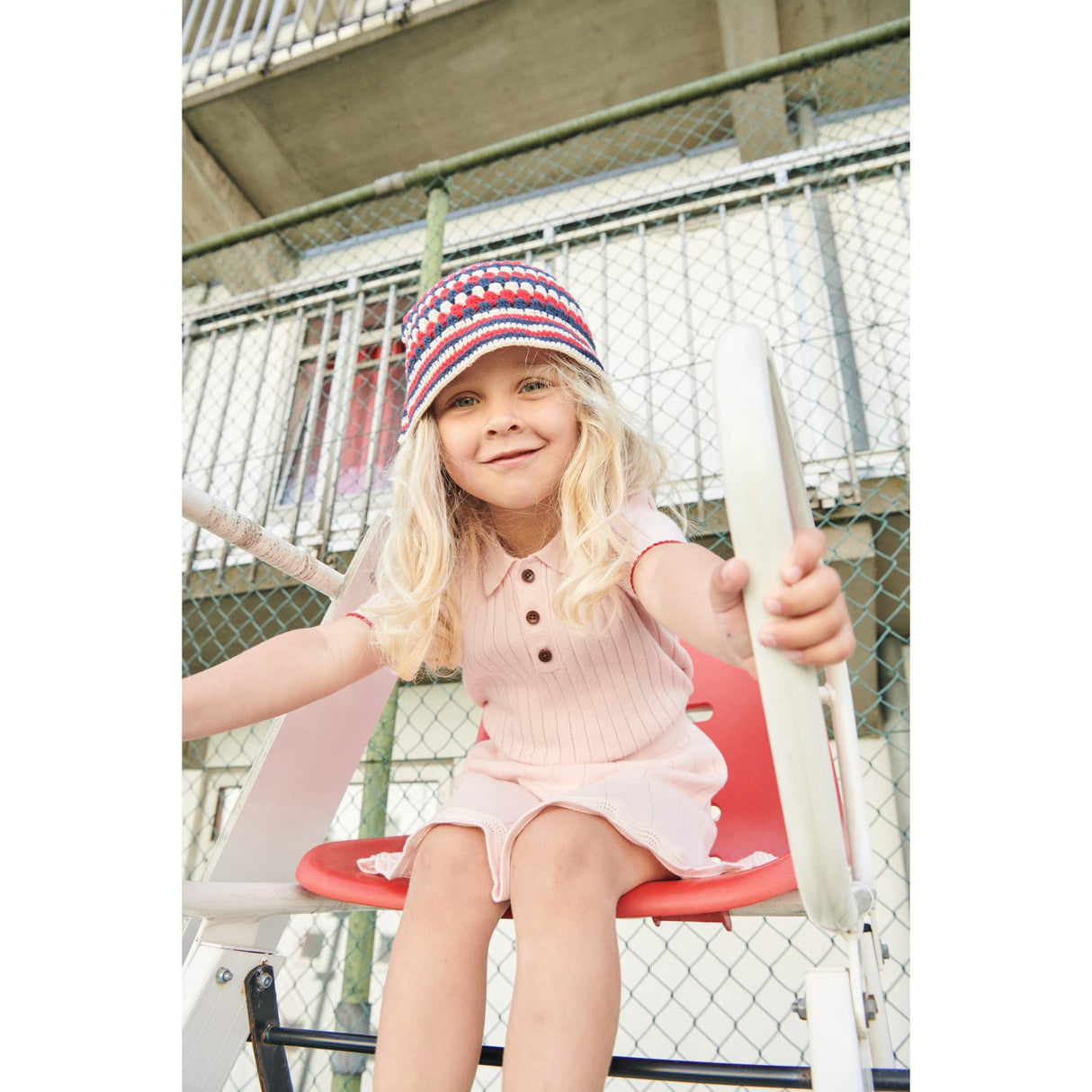 COPENHAGEN COLORS Ballerinaskor/Berry Comb. Rib Stickad Pikétröja