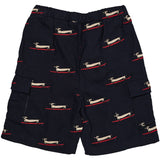 COPENHAGEN COLORS Marinblå med surfing Dog Twill Shorts