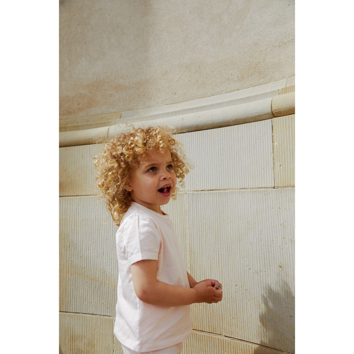 COPENHAGEN COLORS Ballerina/Cream Stripe Randig T-shirt