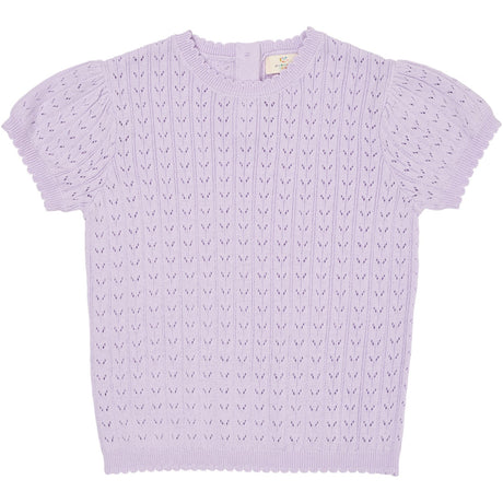 COPENHAGEN COLORS Lavendel Stickad Pointelle T-shirt