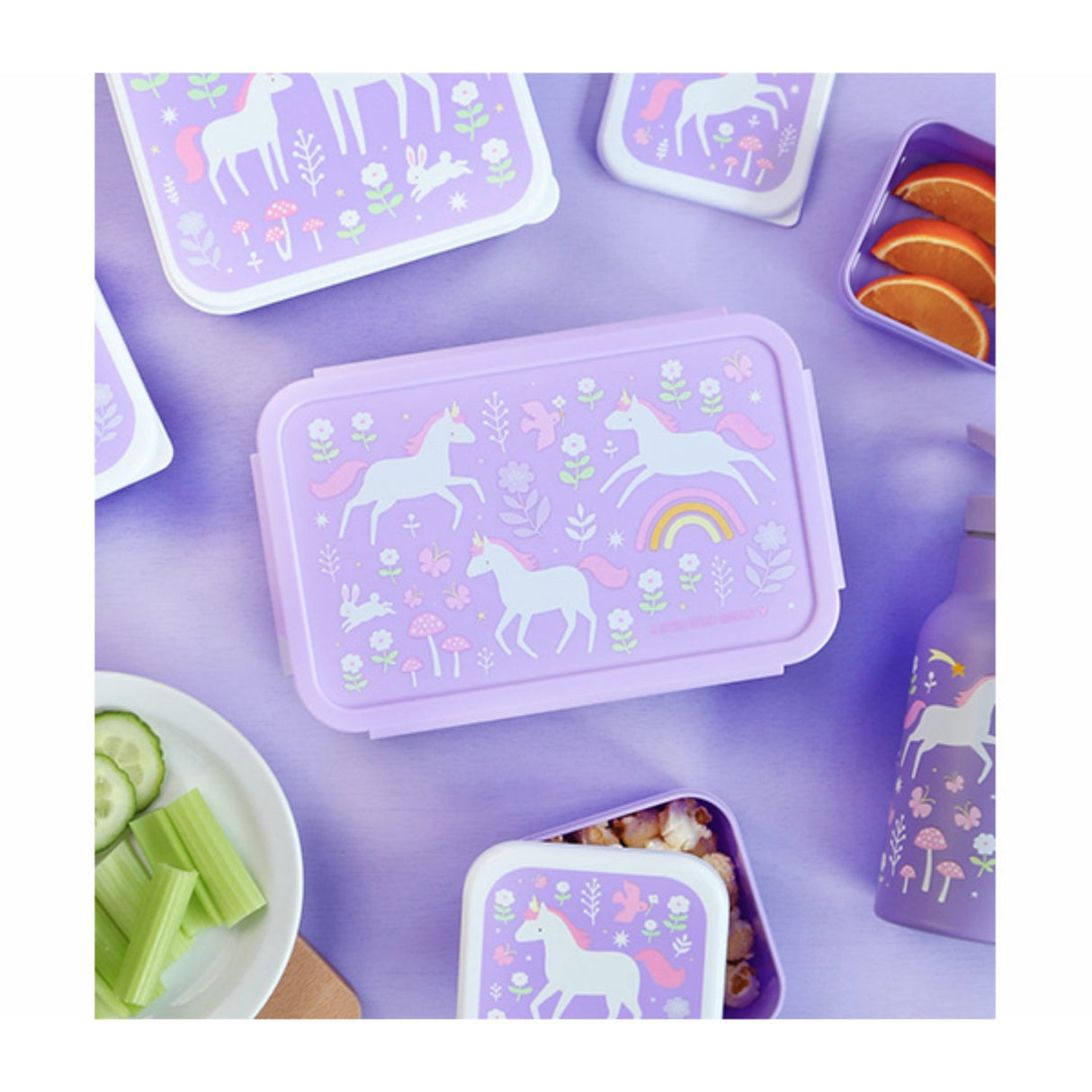 A Little Lovely Company Unicorn Dreams Bento Matlåda