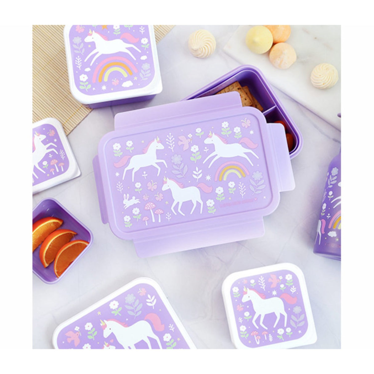 A Little Lovely Company Unicorn Dreams Bento Matlåda