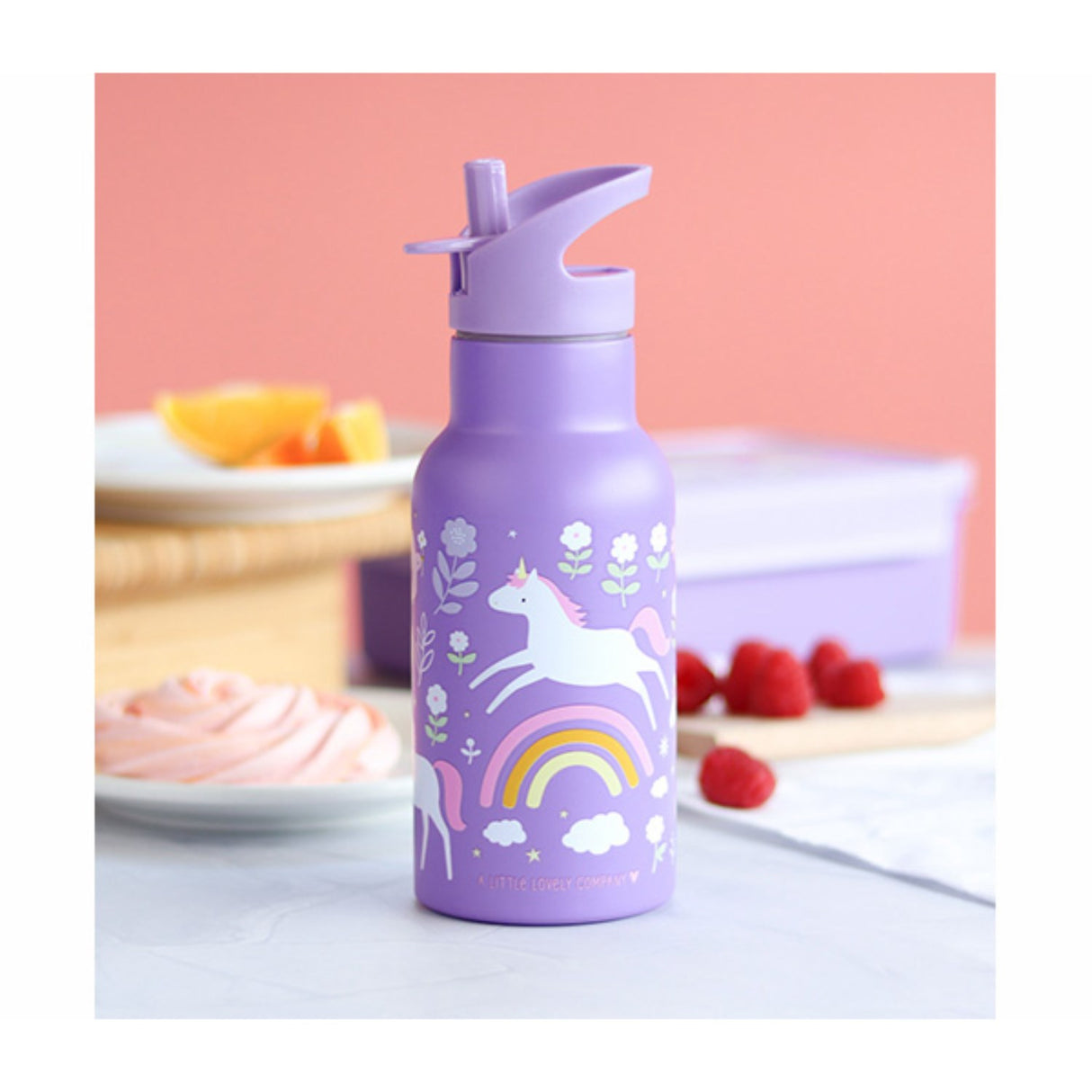A Little Lovely Company Unicorn Dreams Rostfritt Stål Vattenflaska