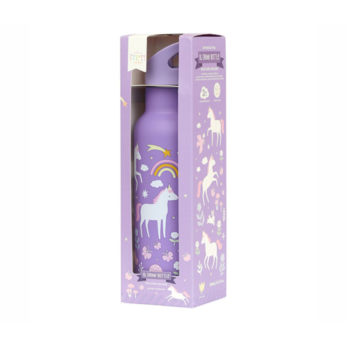 A Little Lovely Company Unicorn Dreams Xl Stainless Steel Drink Flaska