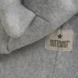 Huttelihut Light Grey Melange Pram Suit Ears Cot. Fleece