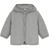 Huttelihut Ljus Grey Melange Jacka Ears Bomull Fleece