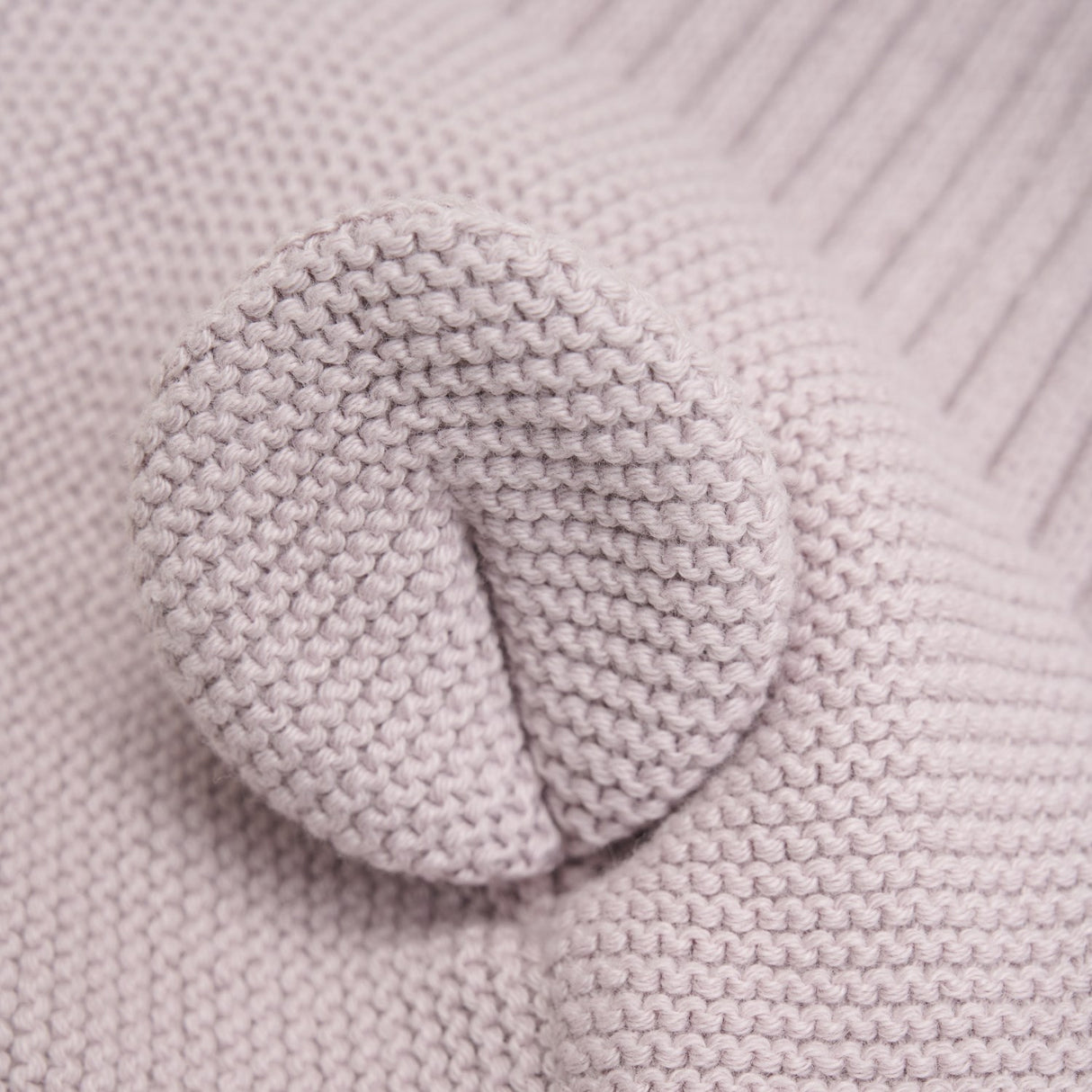 Huttelihut Cloud Grey Balaclava Stickad m. Öron