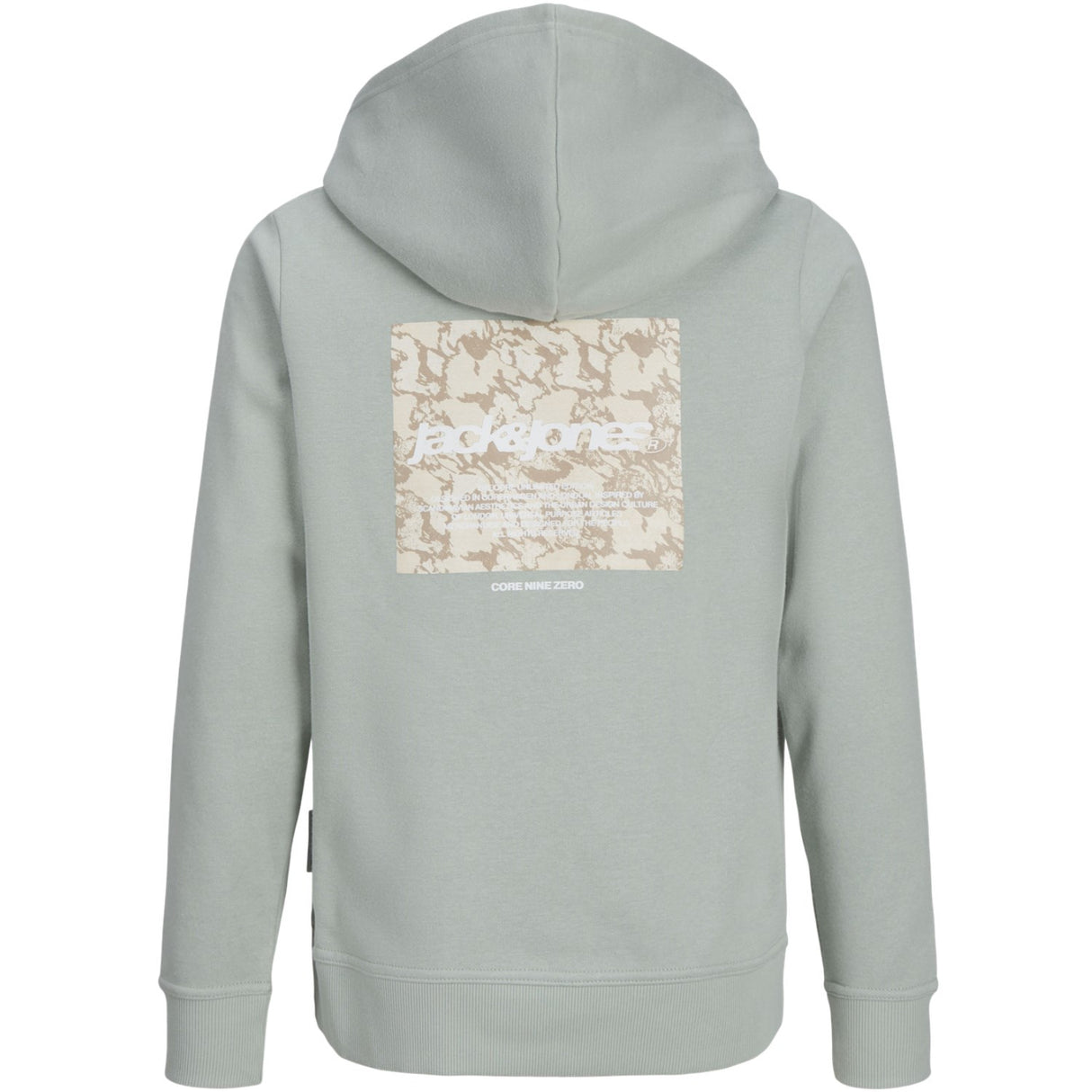Jack & Jones Junior Aqua Gray Tarmac Camo Back Print Hoodies