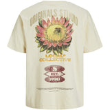 Jack & Jones Junior Antique White Retiro Back T-Shirt Crew Neck