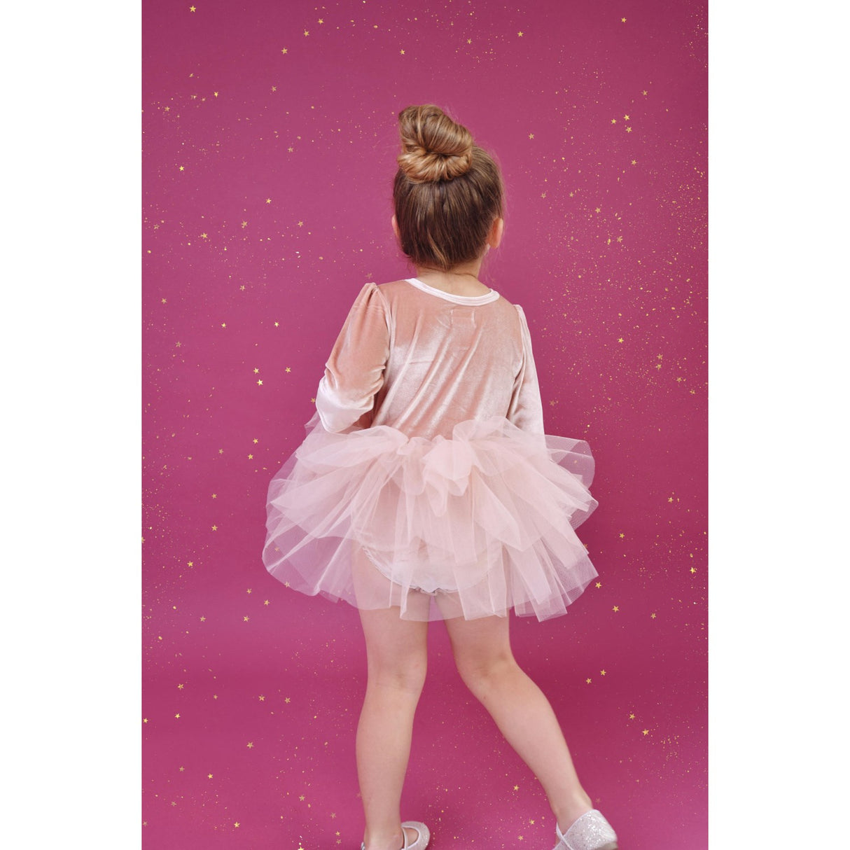 Dolly by Le Petit Tom Pink Dolly Universe Velvet Planet Tutu Klänning